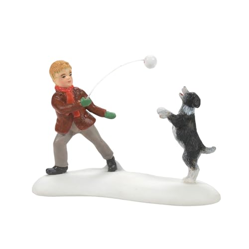 Enesco Dickens Village Winter Game of Catch Figurine