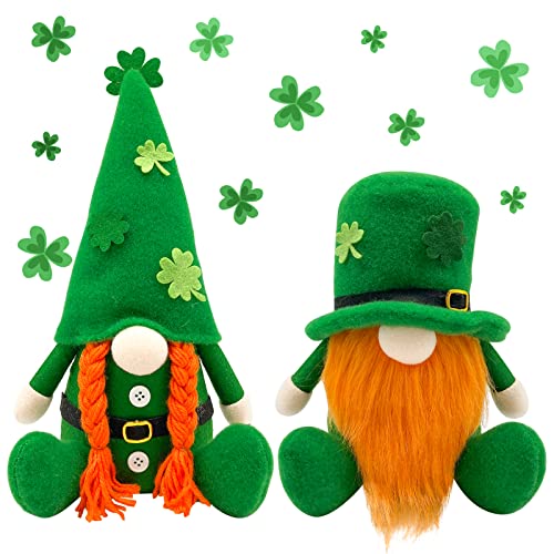 St Patricks Day Decorations - St Patricks Day Decor - Leprechaun Stuffy Doll, St Patrick's Day Plush Shamrock Gnomes Decorations for Home, Office - St. Patricks Day Table Centerpiece - Irish Gifts
