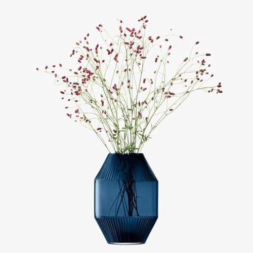 LSA International Rotunda Vase H37cm Sapphire- 1 Unit - Mouthblown & Handmade Glass - RT12