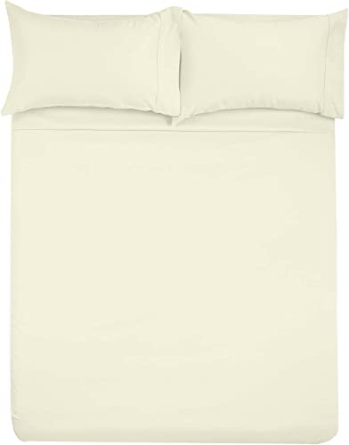 Shreem Linen Microfiber RV Sheet Sets, 48x75 3/4 Full Bunk, Ivory Solid - Fits Mattresses up to 8 Inches Deep, 4 Piece RV Bed Sheets for Campers, Motorhomes, and Travel Trailers