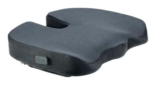 Leitz iComfi Ergonomic Heated Seat Cushion, IGR & T??V Certified - 3 heat settings, USB-C power bank compatible, 7cm foam base, home office, office chair, lower back, 2-hour auto shut-off