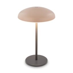 BRILONER - Rechargeable LED Table lamp IP44 with Light Edge, Touch, Replaceable Battery, LED Light, Battery Table lamp, Bedside, no Cord, 19.5x30.5 cm, Beige-Anthracite