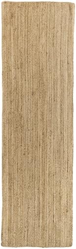 HAMID Rug Jute Runner Alhambra Natural Colour, Jute Rug, Area Rug 100% Jute Fibre Hand Wovem, Braided Rug for Home, Living Room, Floor Carpet..(250x80cm)