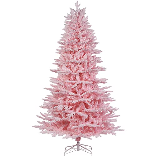 WeRChristmas Pink Sugar Snow Flocked Christmas Tree, 6 ft / 180 cm
