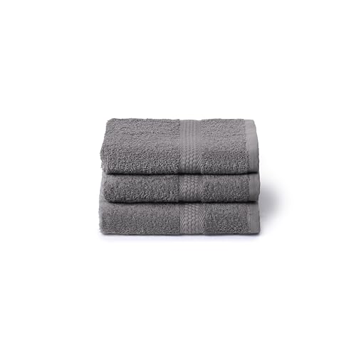 Caleffi 3X Small Bath Towel Set, 40 x 60 cm, 100% Soft and Absorbent Cotton for Bathroom, Face and Daily Use, Bidet Towels, Wash-resistant Guest Towel