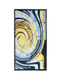 MANI TEXTILE Tourbillon Rug Polyester Yellow 80 x 150