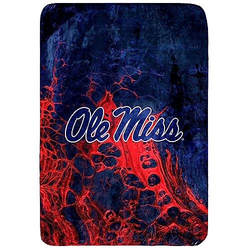"College Covers Everything Comfy Ole Miss Rebels Color Swept Soft Throw Blanket, 30"" x 40"""