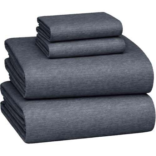 Briarwood Home Printed Flannel Sheet Set - 100% Cotton Heather Bedding - Wrinkle & Fade Resistant - Soft & Comfortable - Deep Pocket, Easy Fit - 4 Piece Sheets & Pillow Set (Charcoal, Queen)...