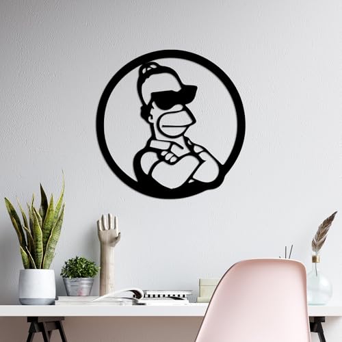 Stylish Black Decorative Metal Wall Accessory, 33 x 33 cm, 100% Metal, 1.5 mm Thickness, Perfect for Modern Home Decor & Art Display