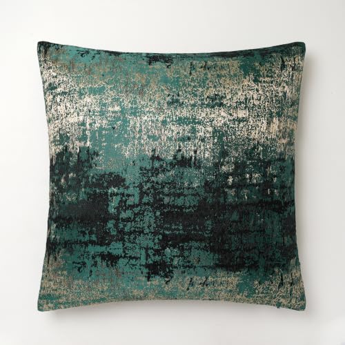 THE-TINOART Sparkling Gold and Green Spring Throw Pillow Covers 20x20, Luxury Jacquard Pillow Covers for Living Room Sofa Bedroom Decor Accent Chair