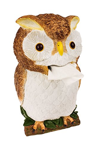 Rotary Hero Owl Tissue Dispenser Paper Tissue Box for Kitchen Bathroom Bedroom Rectangular 17.5 x 15 x 31 cm