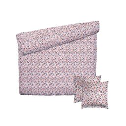Pure Cotton 3-Piece Double Bedding Set - Duvet Cover 260 x 240 cm and 2 Pillowcases 63 x 63 cm - 100% Cotton Satin, 80 Thread Count - Oeko-TEX Certified - Orlane - Blue
