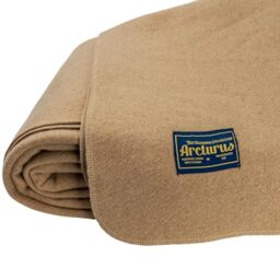 Arcturus Bighorn 100% Virgin Wool Blanket - Heirloom-Quality Wool Bedding for Home & Cabin - Warm, Thick & Durable (Queen Size, Flax)