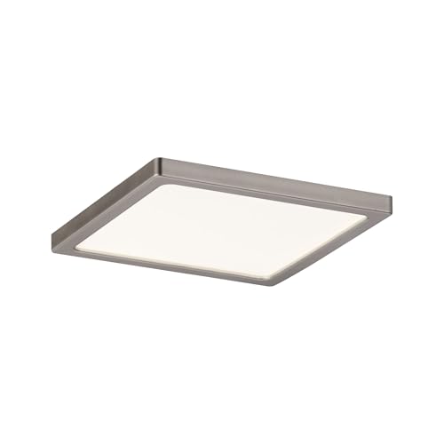Paulmann 92940 Areo LED Panel Rectangular incl. 1x8-watt IP44 dimmable Ceiling lamp Soft Nickel Ceiling luminaire Plastic Living Room lamp 3000 K