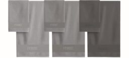 hermet Iron Bath Towel Set, 6 Pieces, 3 Face Towels 60 x 100 cm + 3 Guest Towels 40 x 60 cm, 100% Cotton