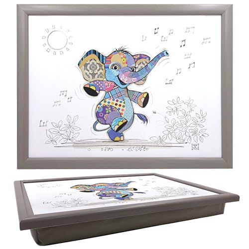 Lesser & Pavey Bug Art Elly Elephant Kitchen Accessories Serving Food Tray - Cushioned Base, Stable Surface, Comfortable Meal Support, Lightweight Construction, Easy Wipe Finish, Everyday Use