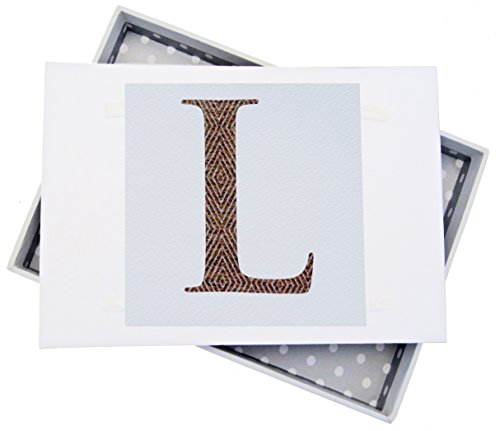 White Cotton Cards Alphabetics, Mini Photo Album, Initial L, White Board, Multi-Colour, 12.5 x 17.5 x 2.5 cm