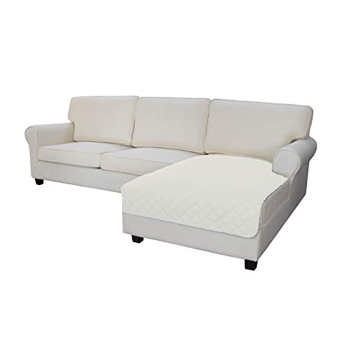 Easy-Going Sectional Couch Covers for Dogs L Shape Sofa Cover Reversible Sofa Slipcover Chaise Lounge Cover Furniture Protector Cover for Pets Dog Cat (42 x 68 inches, Ivory/Ivory)