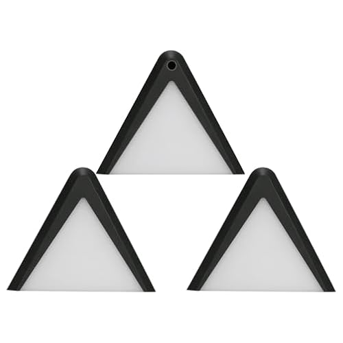 4lite Hampton Triangle Display Cabinet Lights (Black) Pack of 1 Cool White 200lm Under-Shelf Lights with Touch-Free, Sensor-Controlled on/Off - 4L1/1303/4X3