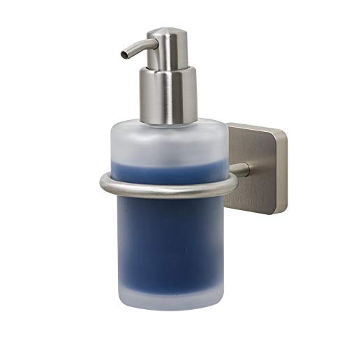 Tiger Onu Soap Dispenser, Stainless Steel Brushed, 7.7 x 15 x 11 cm