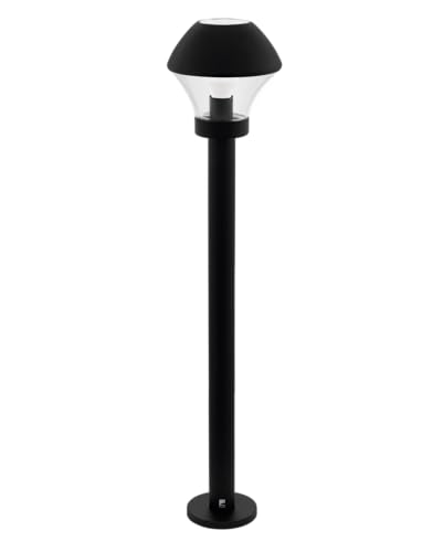 Eglo Smart Home LED Outdoor Floor Lamp Verlucca-C, Path Light, Outdoor Standing Lamp, Galvanised Steel in Black, Clear Glass, Black E27 Socket, IP44