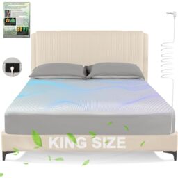 "Grounding Sheets King Size, Earthing Grounded Fitted Bed Sheet 10% Pure Silver Fiber + 90% Organic Cotton, Bed Grounding Kit with grounding Cord for Improved Sleep & Wellness(Gray,King - 80""x78""x15"")"