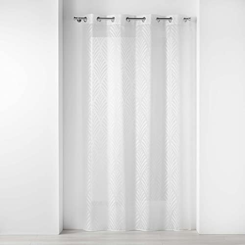 Douceur d'Intérieur, Eyelet Curtain 140 x 280 cm Sandblasted Jacquard Poesia