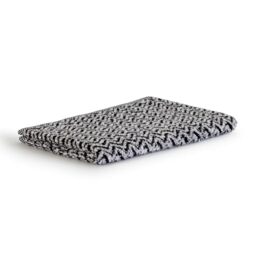Möve Brooklyn Herringbone Guest Towel 50 x 30 cm 85% Cotton / 10% Viscose / 5% Linen Natural/Black