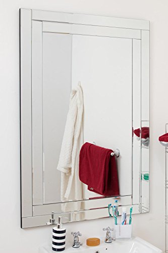 Large Modern Venetian Glass Double Framed Mirror 2Ft7 X 3Ft11 (80cm X 120cm)