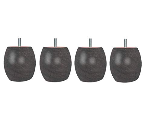 Margot 3700527839912 Douceur Boule Set of 4 Bed Legs Wood Grey Oak Height 9.5 cm