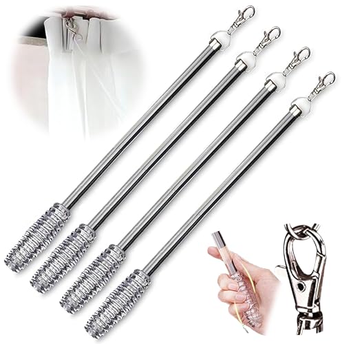 Jos & Haz Drapery Pull Rod 36(4 Pack)- Acrylic Curtain Pull Rod Wand for Opening and Closing Curtains, Versatile Drapery Wand Invisible, Curtain Wands for Grommet Drapes