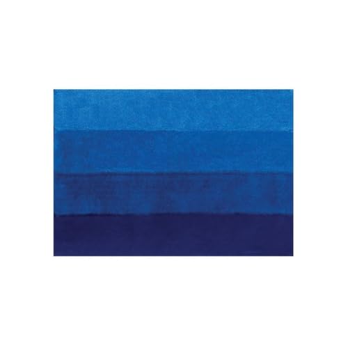 Spirella blue bath mat, bath rug, shower mat, microfibre, high pile, fluffy, 60 x 90 cm
