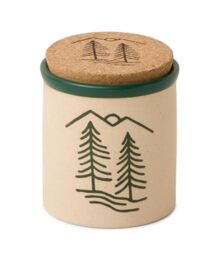 Paddywax Holiday Candles Cypress & Fir Ceramic Luxury Artisan Scented Candle, 226g, Dark Green Dune Trees