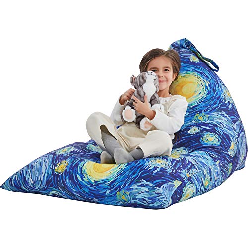 Nobildonna Stuffed Animal Storage Bean Bag for Kids (No Filler