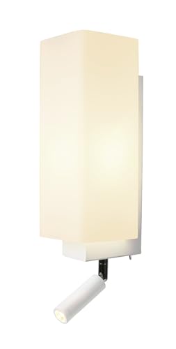 SLV QUADRASS SPOT Wall-Mounted Light/Wall Lighting Inside, LED spot, Surface-Mounted Light, Wall-Mounted Light, Wall Spotlight / E27 3000K 2W 200lm White 25 Degrees