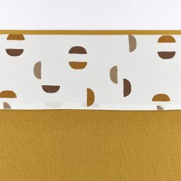 Meyco Baby Shapes Crib Flat Sheet (100% Cotton Sheets, Extra Soft, Breathable, Under Blanket, Easy Care, Size: 75 x 100 cm), Honey Gold
