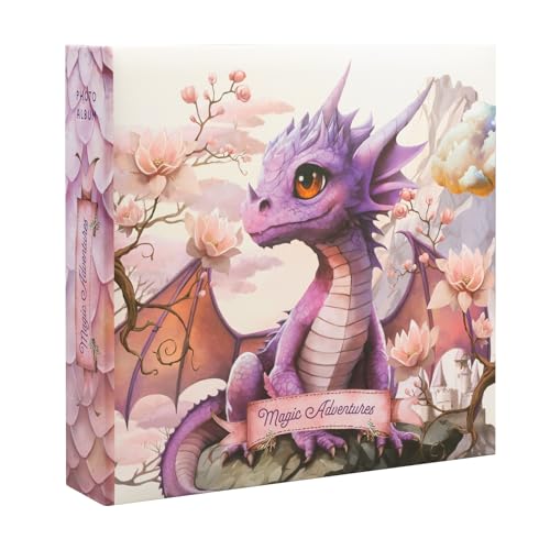 Grupo Erik 6x4 Photo Album - Dragon - 10x15 cm, 200 Pockets Photo Albums 6x4, Memory Book - Dragon Gifts Under 15 Pounds, Cute Gifts For Women & For Men