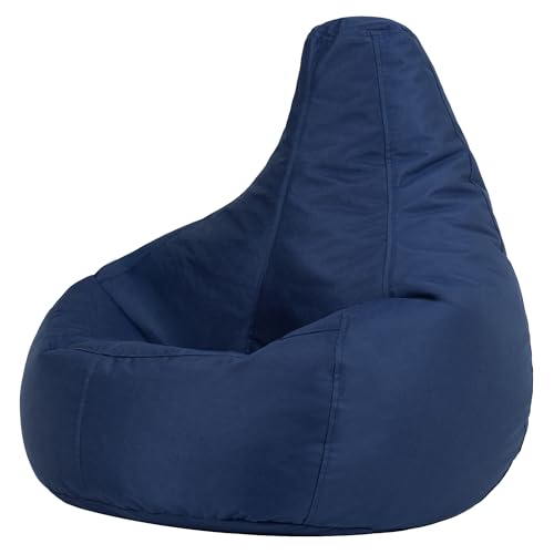 Bean Bag Bazaar Gaming Kids Bean Bag with Filling Included, Blue - Made in the UK, Kids Beanbag, Comfy Chair, Durable Water-Resistant Fabric, Gifts for Kids, For Bedroom or Garden