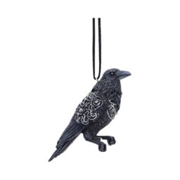 House of Obscura Gothic Hanging Ornament – Resin Dark Fantasy Decoration Collection (Last Omen Raven)