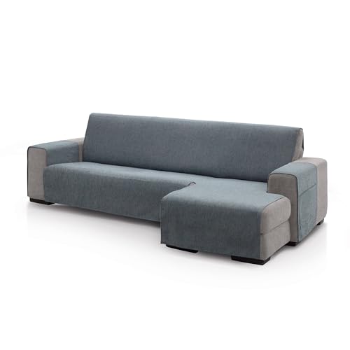 FAVERTI?? Right Arm Chaise Longue Sofa Cover 280 (Front View) - PEGO Model - Dark Grey - Extra Soft Chenille Touch, Quality Chaise Protector Made in Spain with Recycled Material