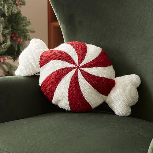 Sonive Pillow Christmas Candy Design 50 * 30cm Washable Soft Cute Throw Pillow, Decrative Cushion for Bedroom Living, Room Decor, Festival Decoration Aesthetic Pillow