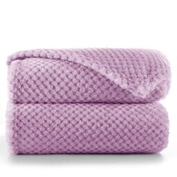 DecoKing RESTILO Henry Cuddly Blanket 70 x 150 cm Purple Microfibre Blanket