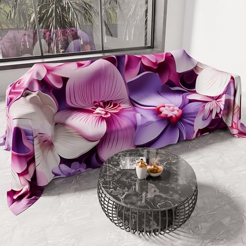 PETTI Artigiani Italiani - Spring Summer Single Bedspread Lightweight Single Bed Sheet Bedspread Floral 05-23 100% Made in Italy