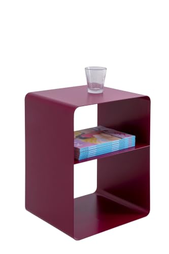 KARE Design side table Lounge S, pink, 38x33x53 cm, minimalist design, bedside table, steel, industrial, modern, living room