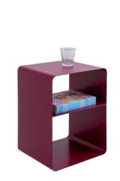 KARE Design side table Lounge S, pink, 38x33x53 cm, minimalist design, bedside table, steel, industrial, modern, living room