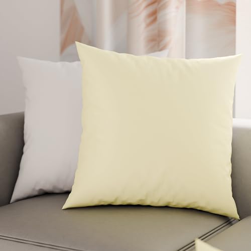 PETTI Artigiani Italiani - Pair of Pillow Cases 50 x 30 cm in Microfibre, Pillows for Bedroom Furniture, Sofa, Set of 2 Cushion Covers, Double-Sided Pillowcase White Cream