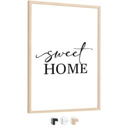 edihome, 50x70cm frame, Wood, Football Shirt Frame, Acrylic Sheet, Poster, Photographs Wedding (Brown - 50x70)
