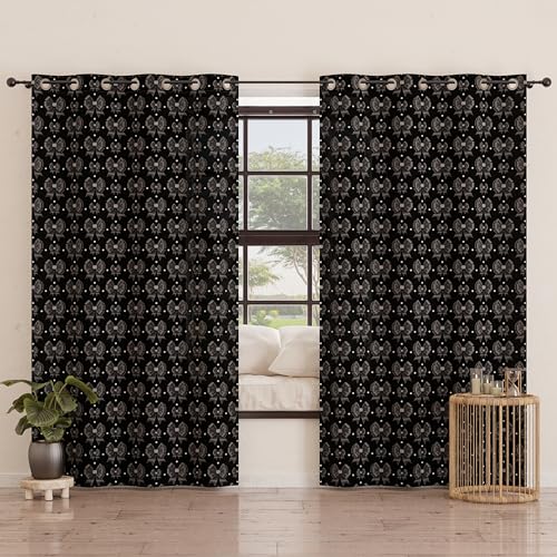 PETTI Artigiani Italiani - Panel Curtains for Interior with Rings 2 Pieces 140 x 280 cm, Blackout Curtain for Bedroom and Living Room, Insulating and Modern, Diamond Bow, 100% Made in Italy