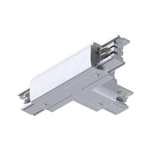 Paulmann ProRail3 91377 Rail System Connector T-Piece Right 167.5 x 101 mm Max. 3,680 W Silver Rail Systems Ceiling Rail Metal/Plastic