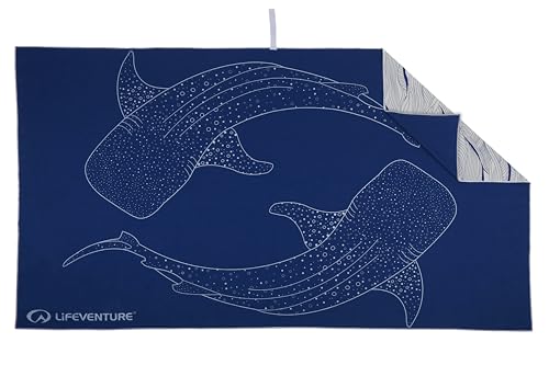 Lifeventure Recycled SoftFibre Travel Towel — Compact, Lightweight Quick-Dry Sports & Beach Towel, Sand-Free Design